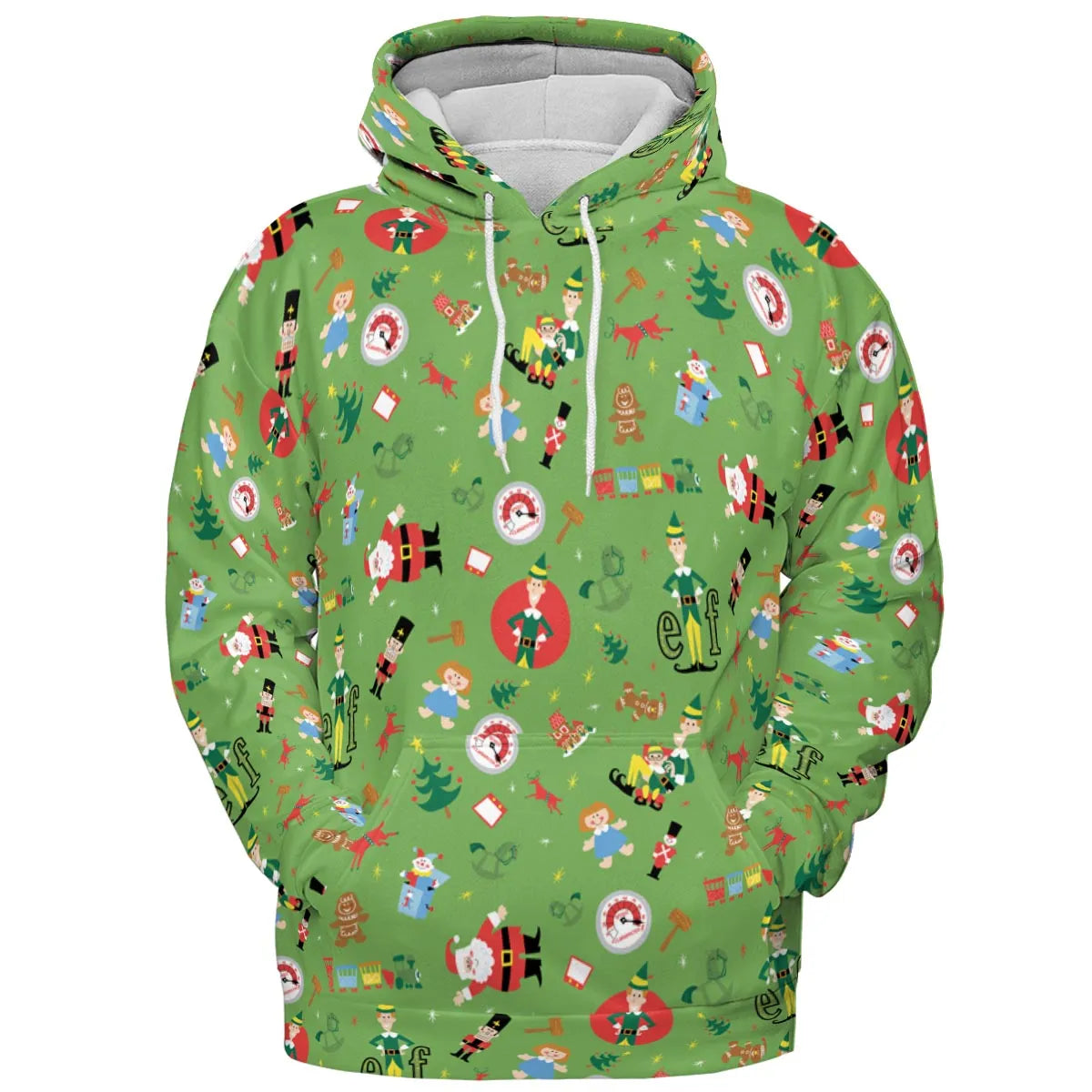 ELF Christmas Pattern All-over Print Hoodie