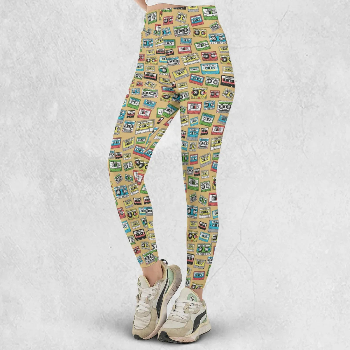 80s Playlist Pattern Legging