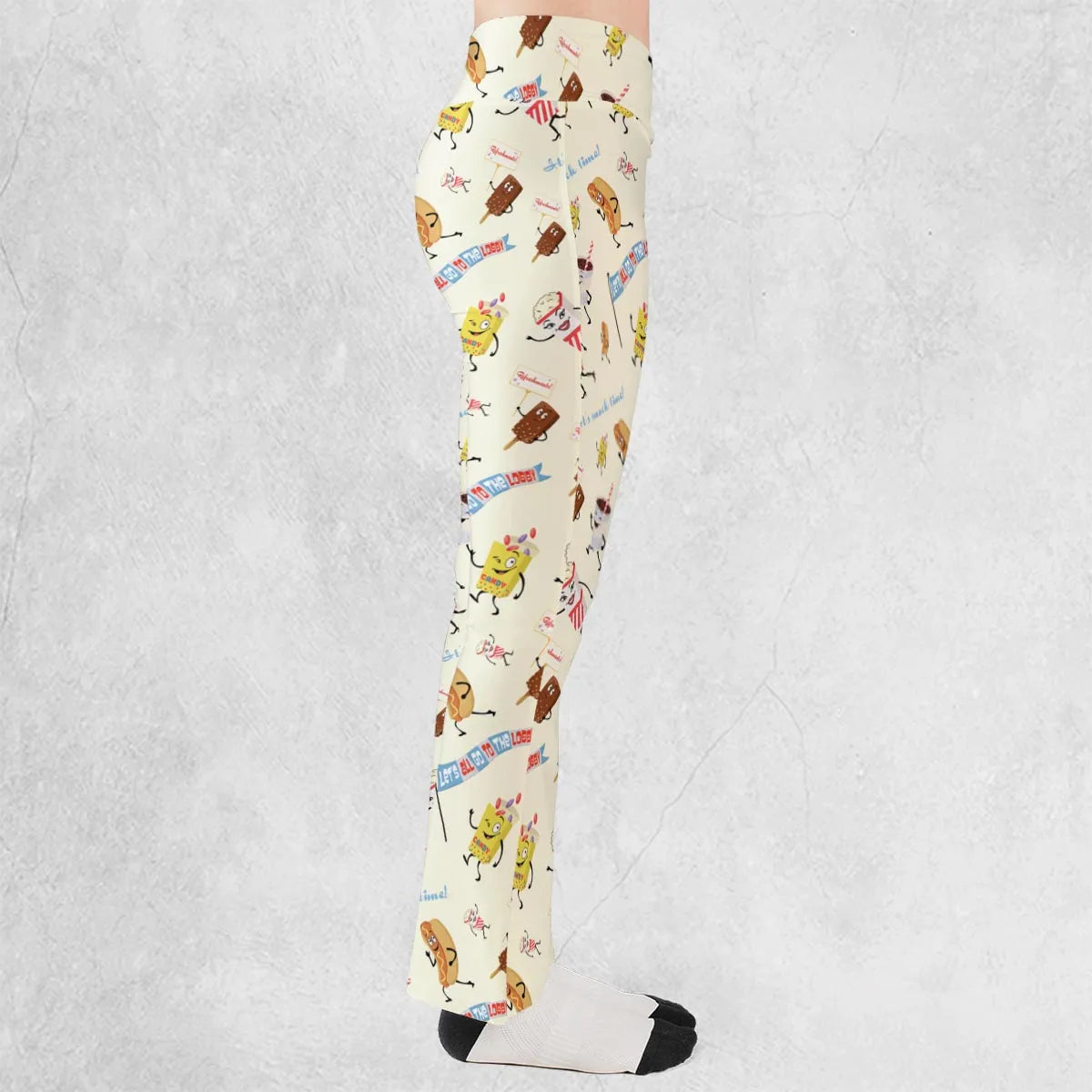 Let's All Go To The Lobby Retro Cartoon Flare Leggings