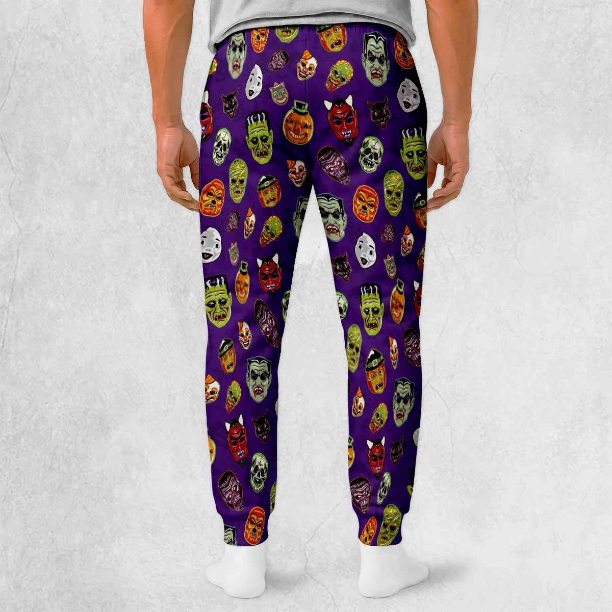 Retro Halloween Masks Sweatpants