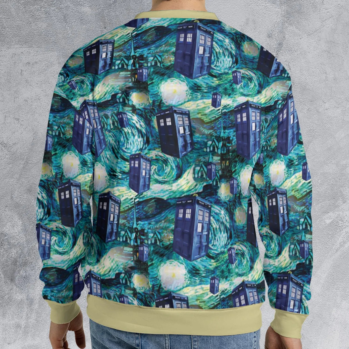 Tardis Starry Night Doctor Who All-over Print Sweatshirt