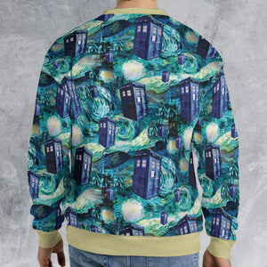Tardis Starry Night Doctor Who All-over Print Sweatshirt