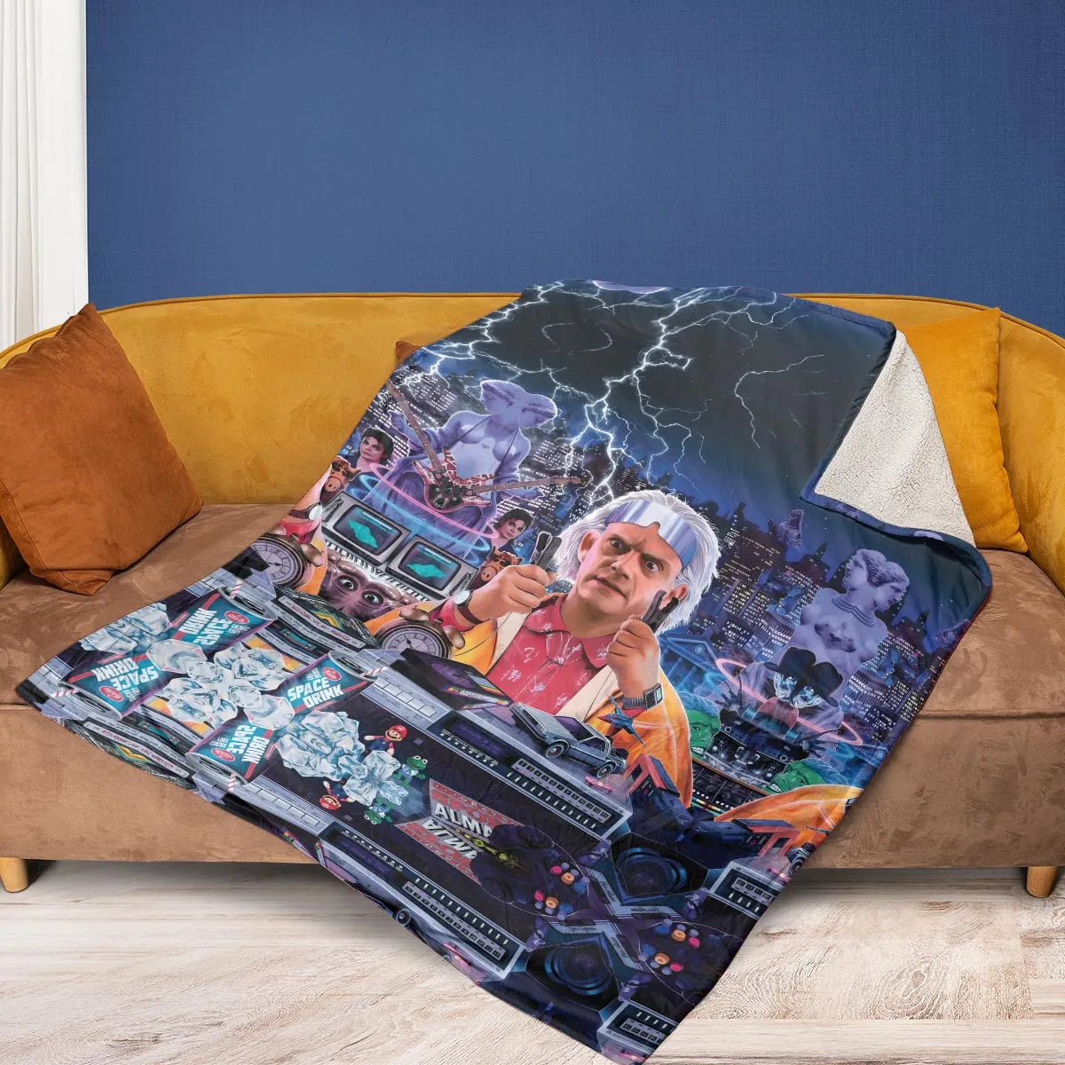 Great Scott! Back To The Future Fleece Blanket