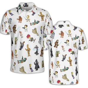 Simpsons Star Wars Mashup AOP Men/Women Polo Shirt