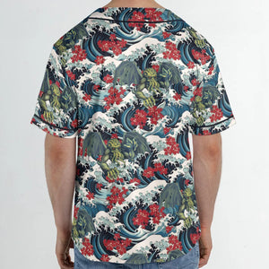Great Waves Cthulhu Unisex Baseball Jersey