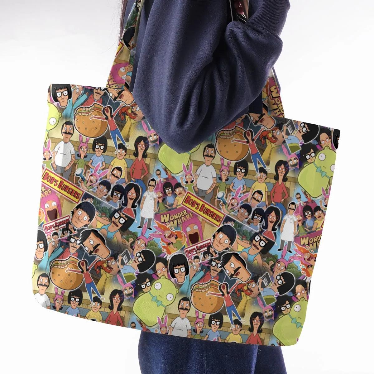 Bob's Burger Wonder Wharf Large Tote Bag