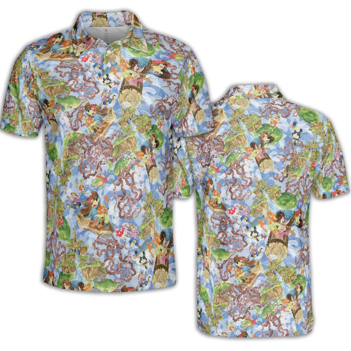 Magic Kingdom Splash Mountain AOP Men/Women Polo Shirt