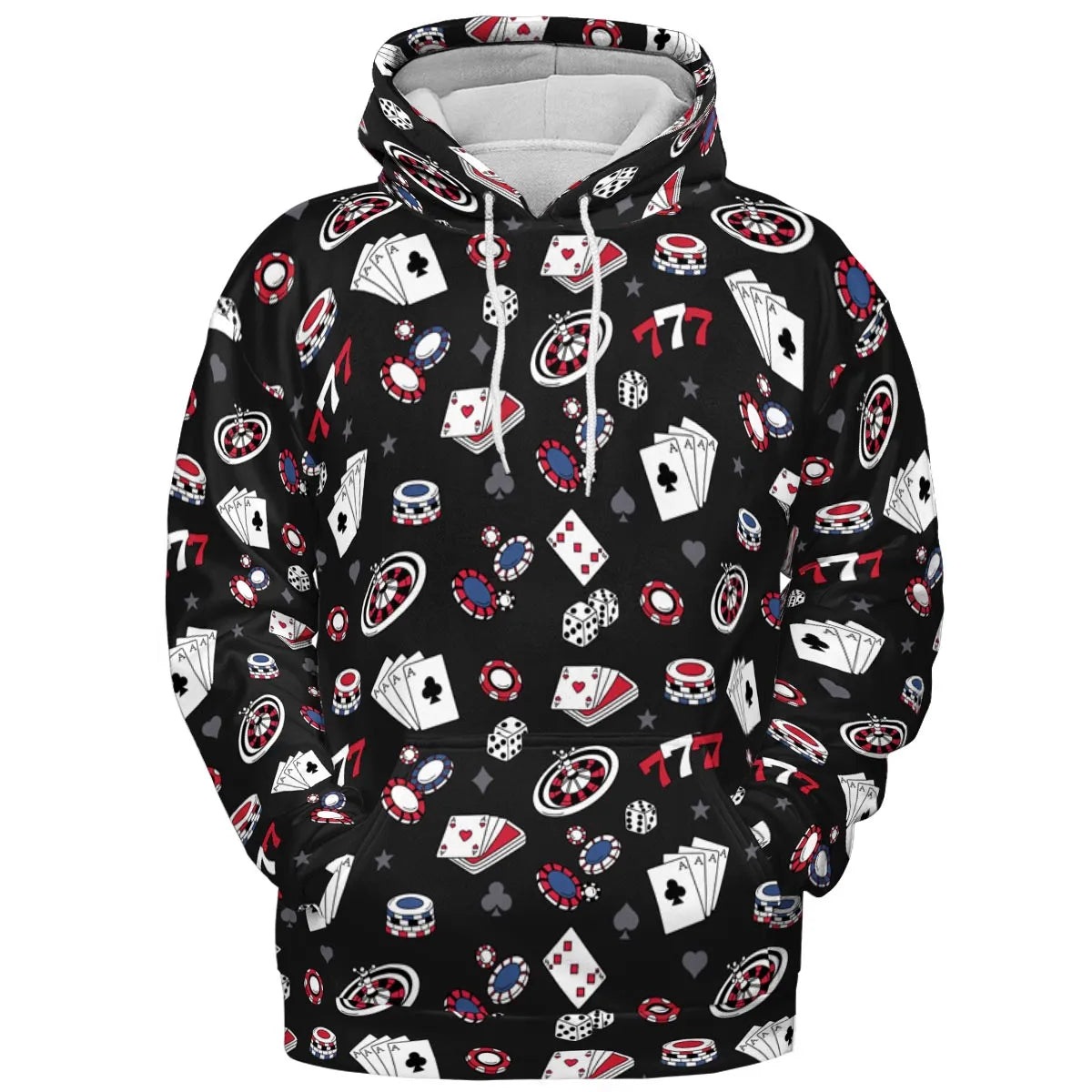 Vintage Poker Texas Hold’em All-over Print Hoodie