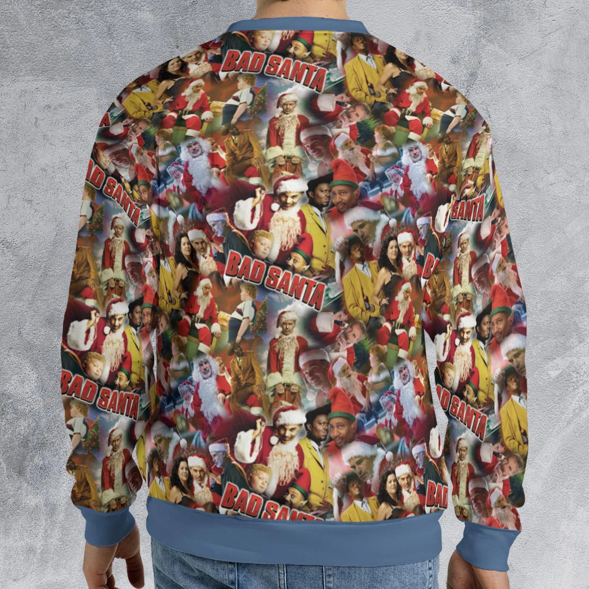 Bad Santa Pattern All-over Print Sweatshirt
