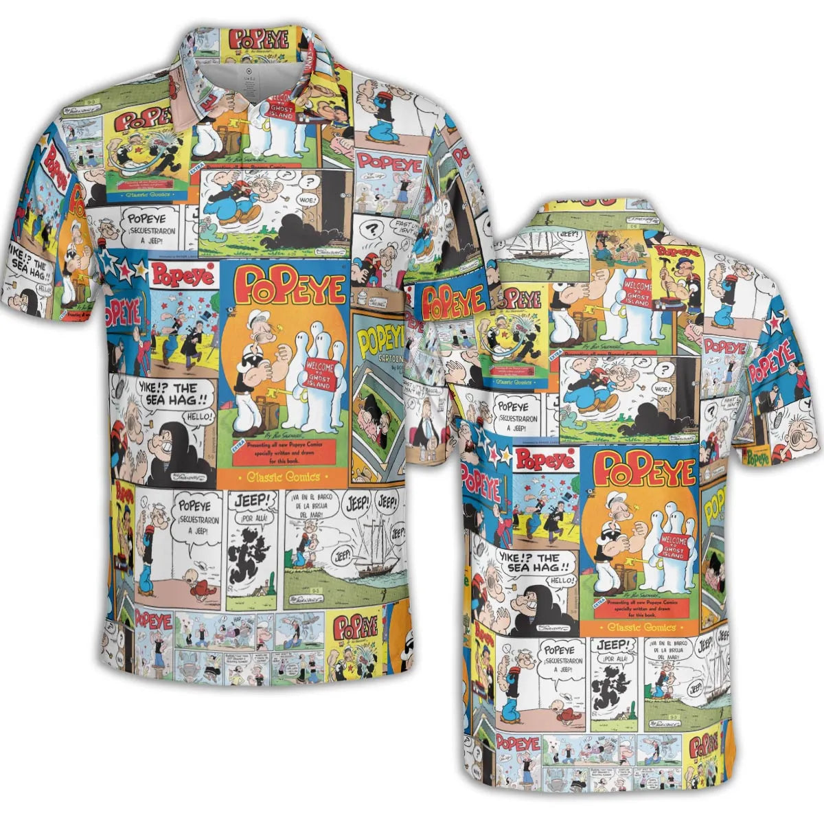 Olive Oyl Popeye Comic AOP Men/Women Polo Shirt