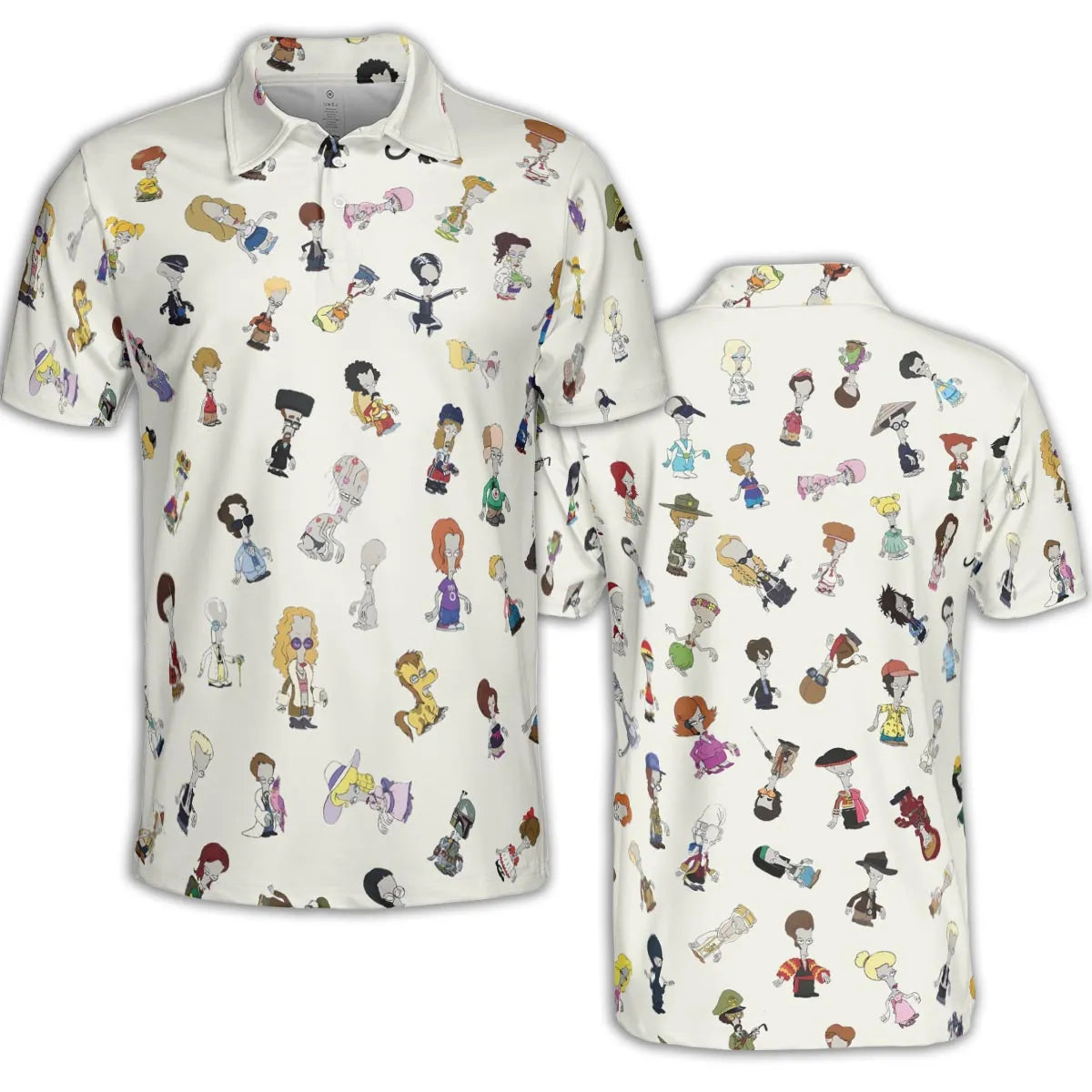 Roger persona Pop culture American Dad AOP Men/Women Polo Shirt