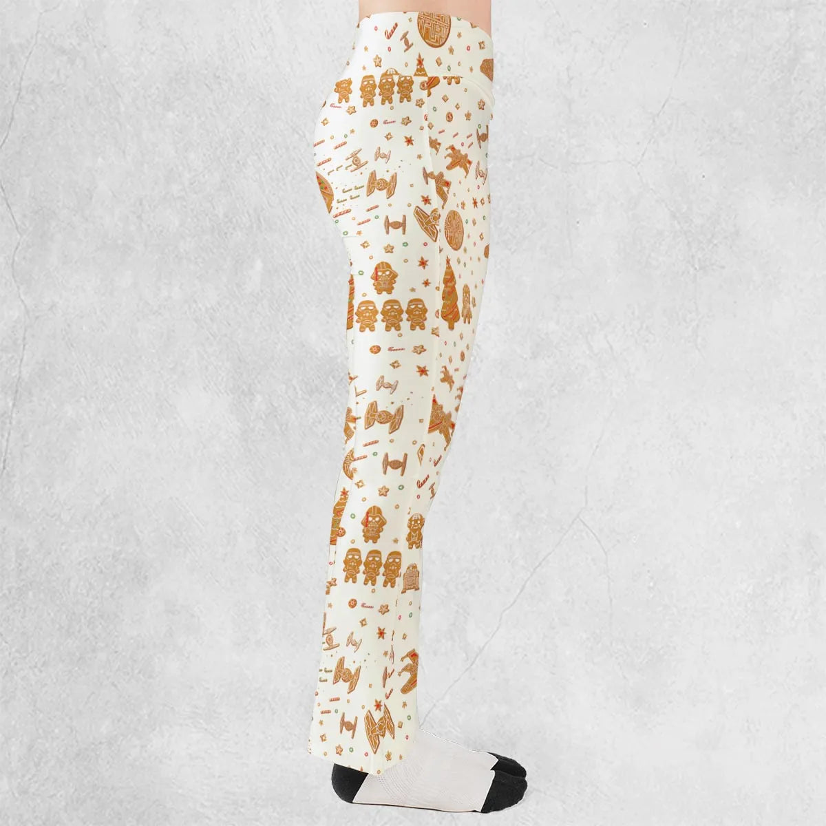 Gingerbread Christmas Star Wars Flare Leggings