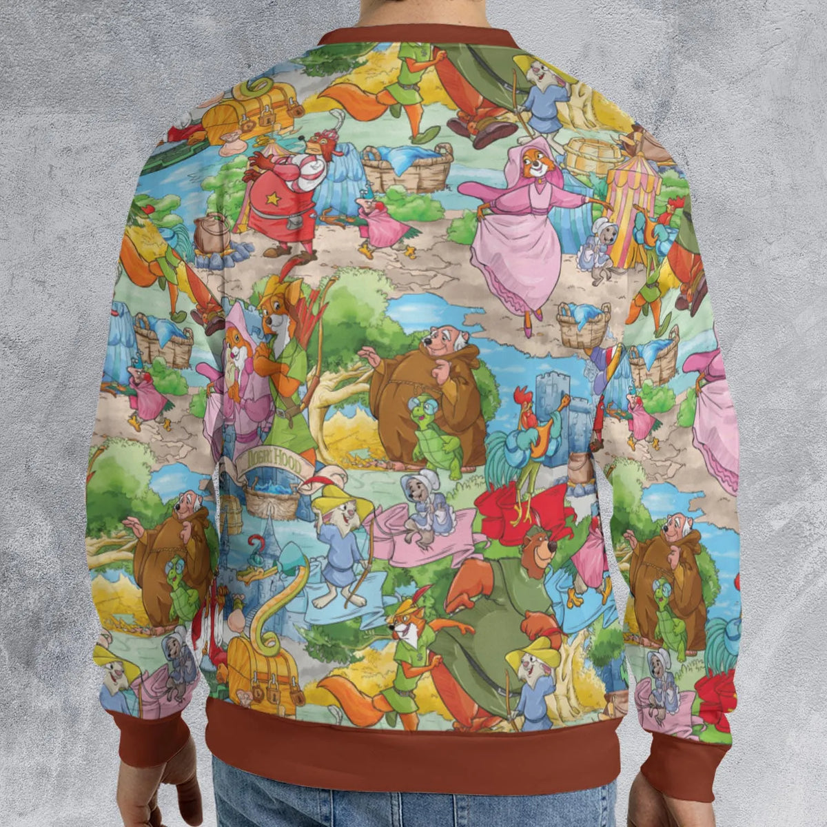 Archer Wood Plaid Robin Hood All-over Print Sweatshirt