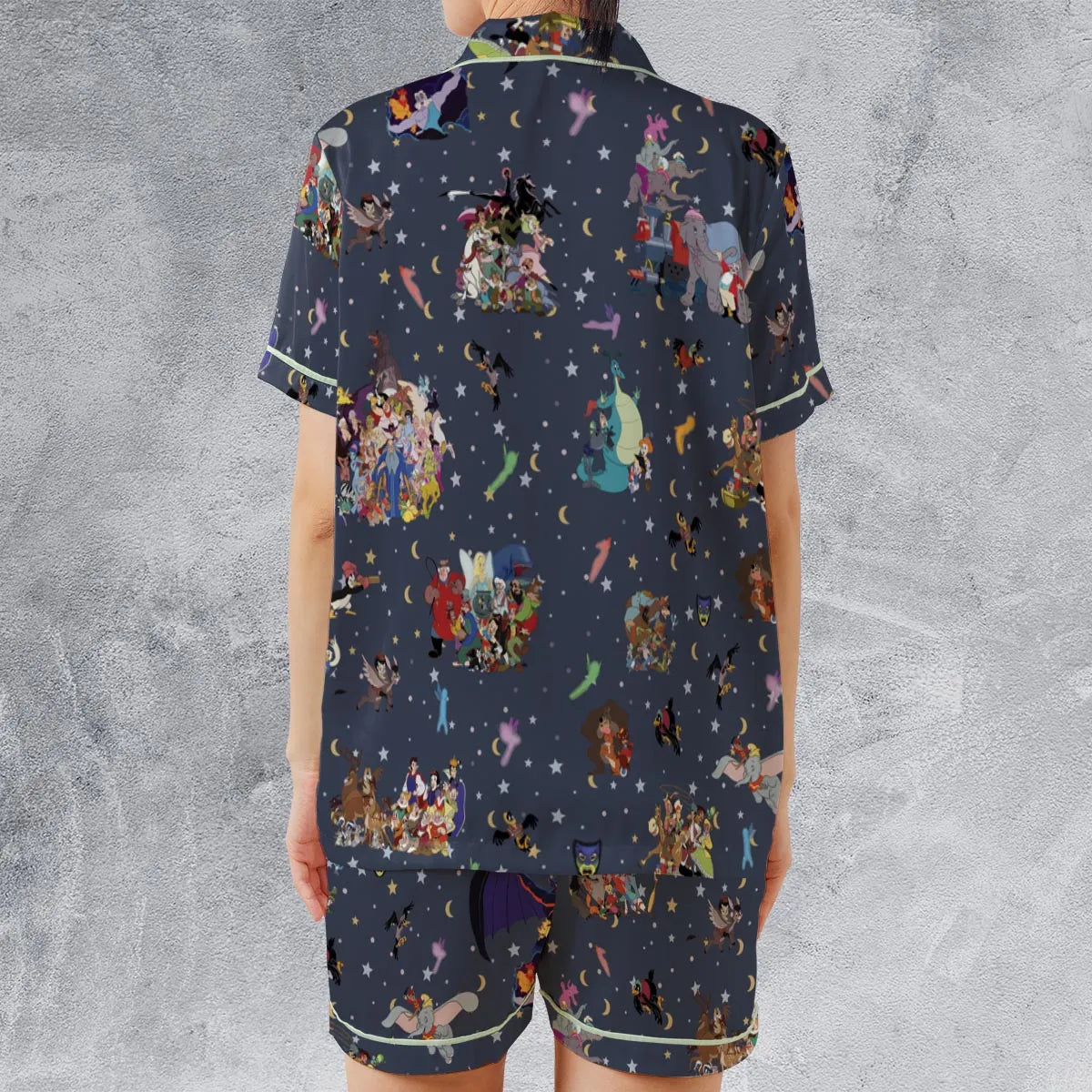 Classic Cartoon 1937-1949 Satin Short-Sleeve Pajamas Set
