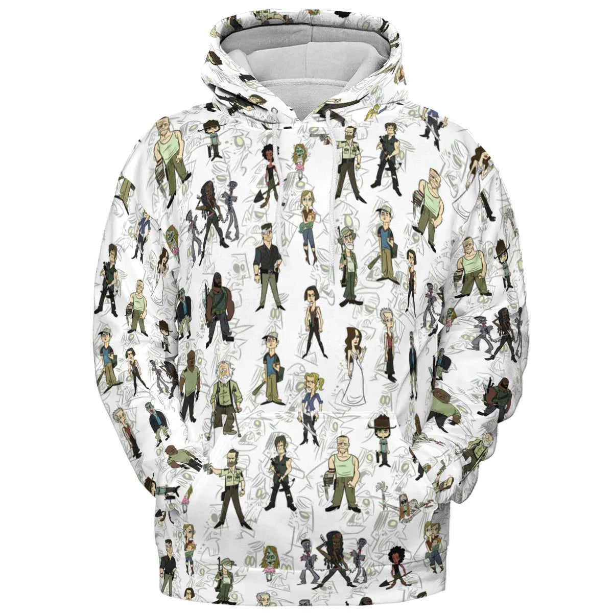 The Walking Dead Characters as Cartoons All-over Print Hoodie