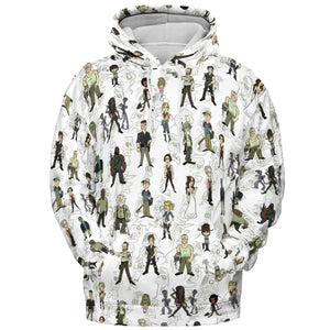 The Walking Dead Characters as Cartoons All-over Print Hoodie