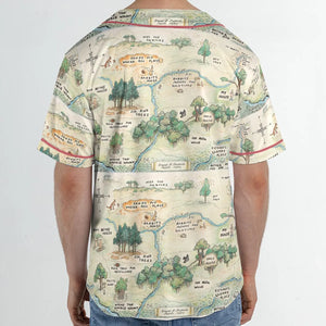 Hundred Acre Wood Map Unisex Baseball Jersey