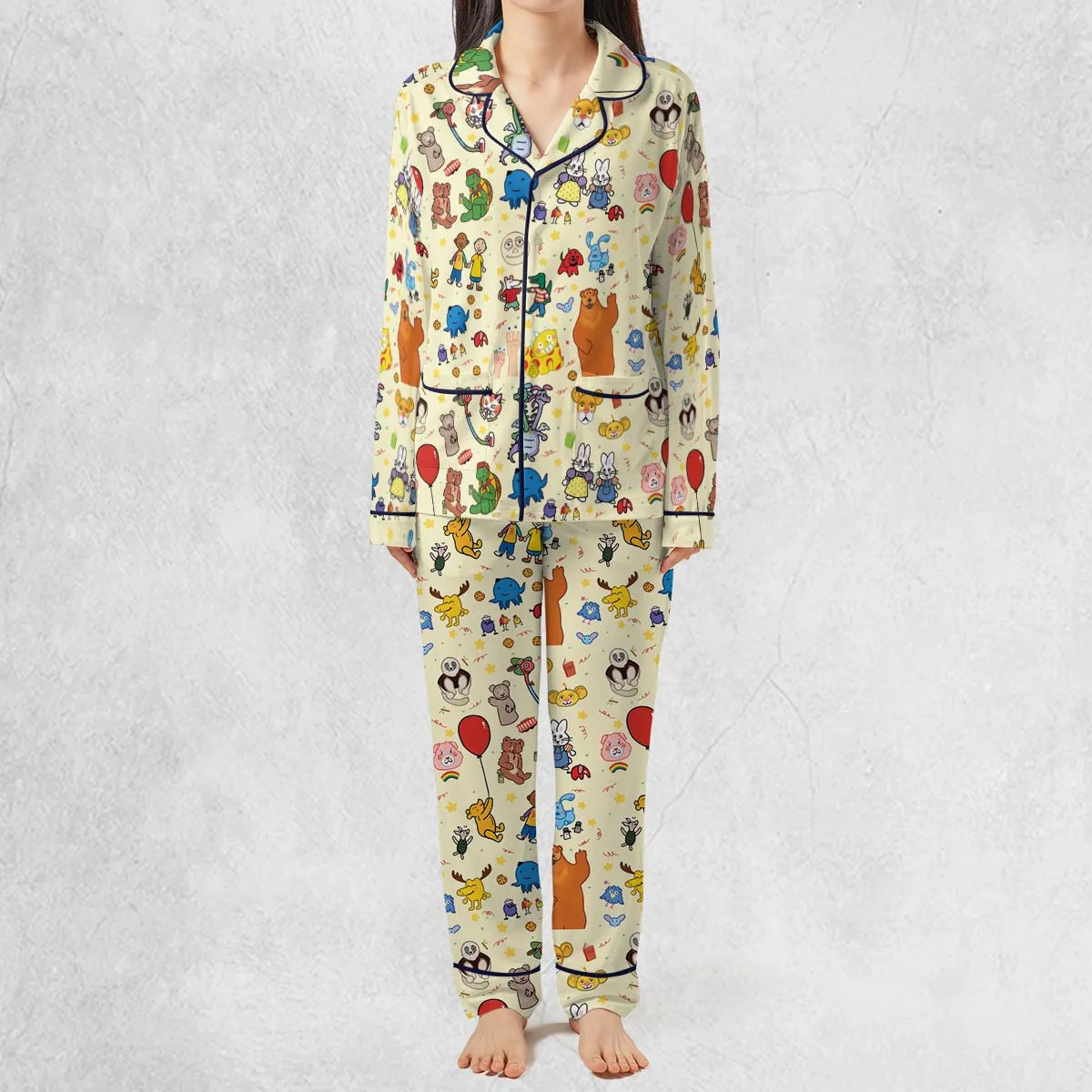 Nostalgia Train Pajamas Set