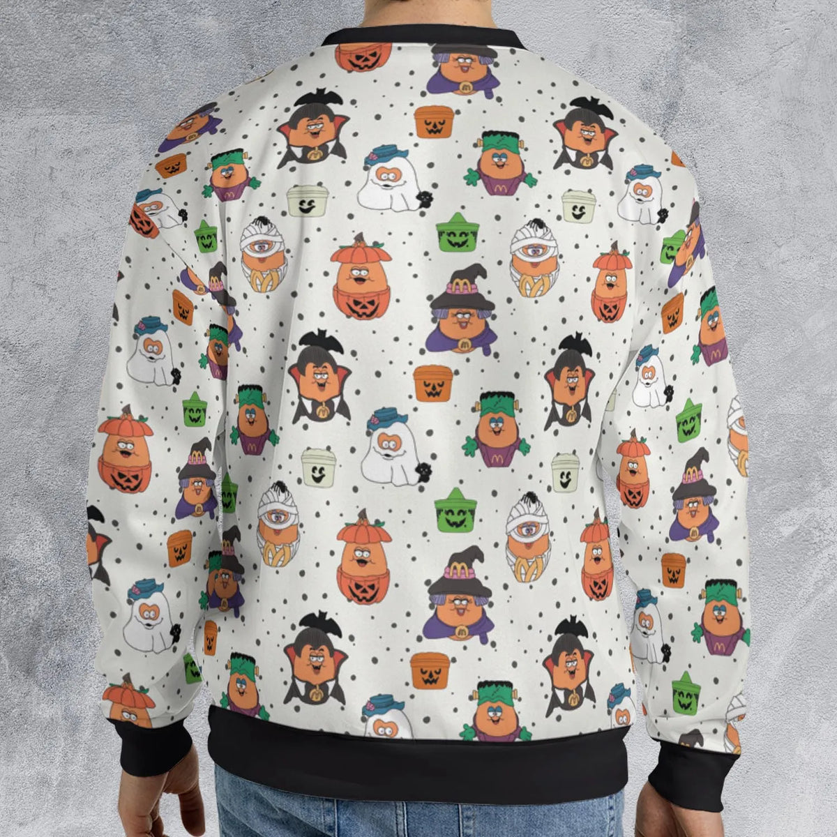 Memorable Friends McNugget Buddies Mcdonalds 1992 All-over Print Sweatshirt
