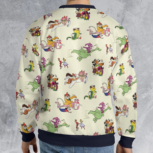 NBC Vintage Cartoon All-over Print Sweatshirt