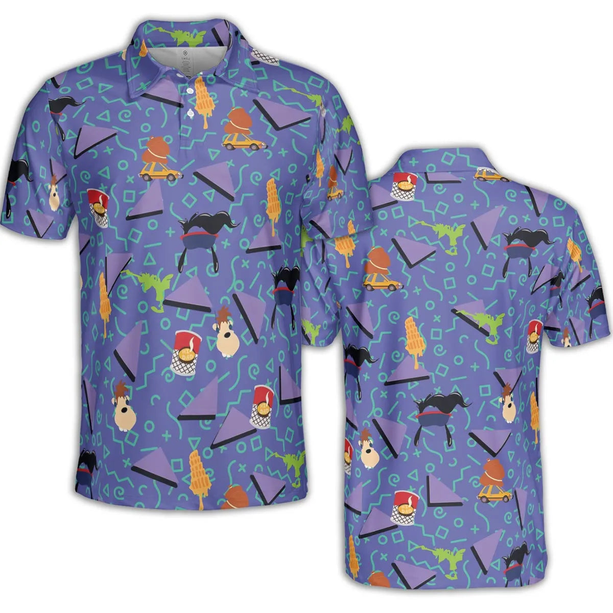 90's Styled Goofy Movie AOP Men/Women Polo Shirt
