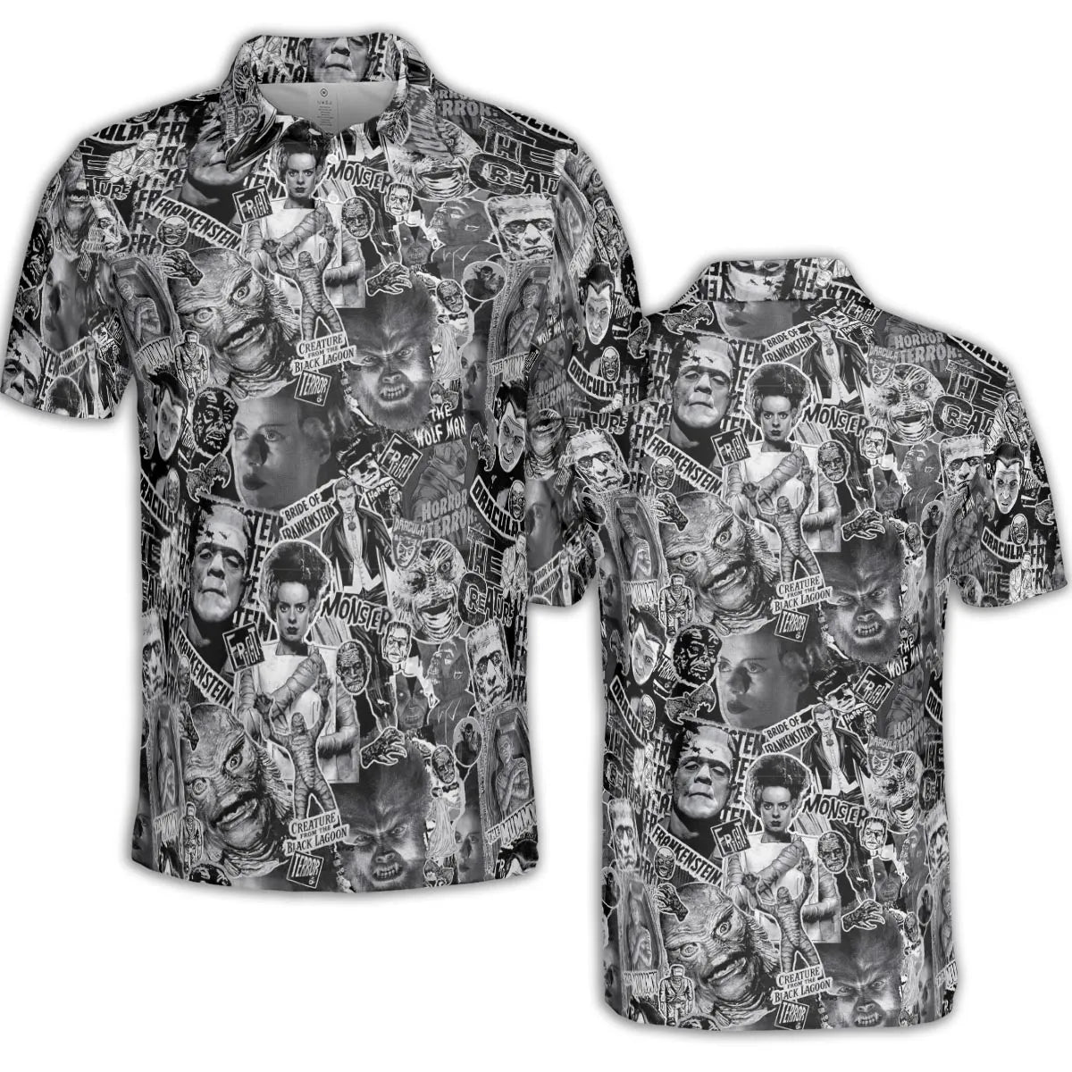 The Monsters Universal Classic Monsters AOP Men/Women Polo Shirt