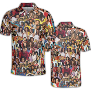 Old Black Sitcom Shows Collage AOP Men/Women Polo Shirt