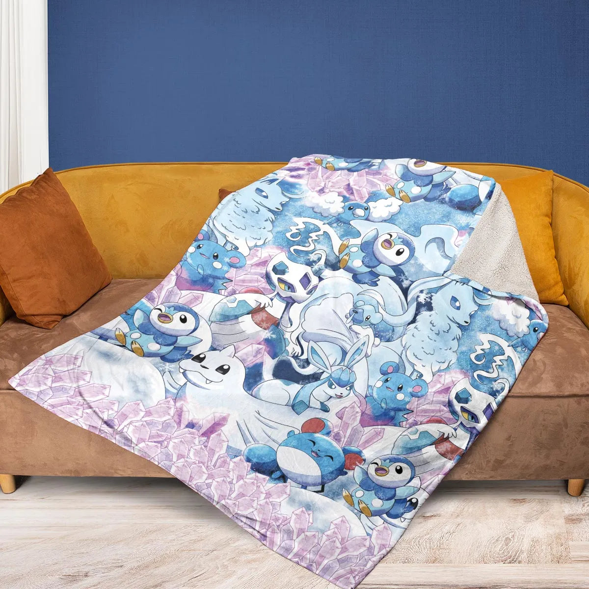 Winter Friends Pokemon Pattern Fleece Blanket