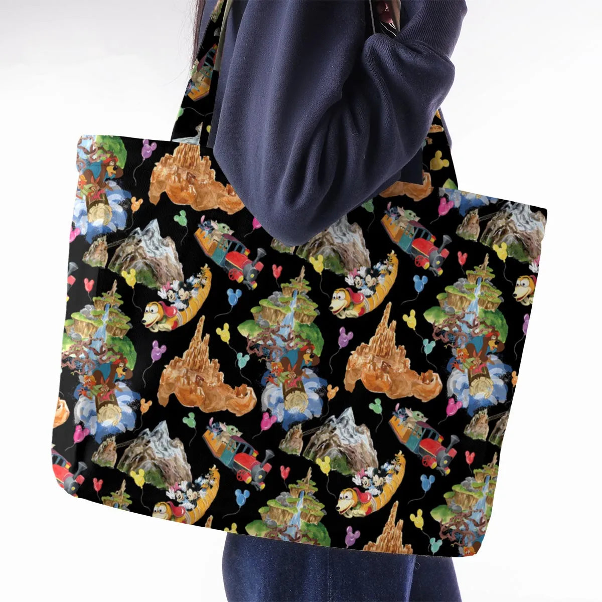 Mountain Magic Kingdom Parks Large Tote Bag