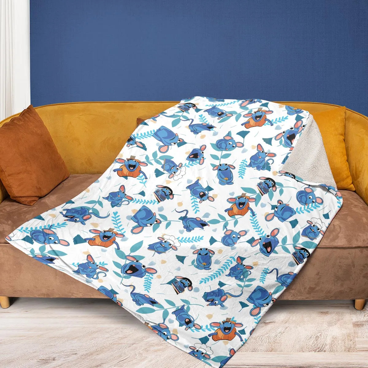 Cute Tutter Bear in the Big Blue House Fleece Blanket