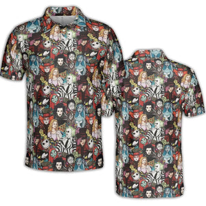 Tim Burton Characters Halloween AOP Men/Women Polo Shirt