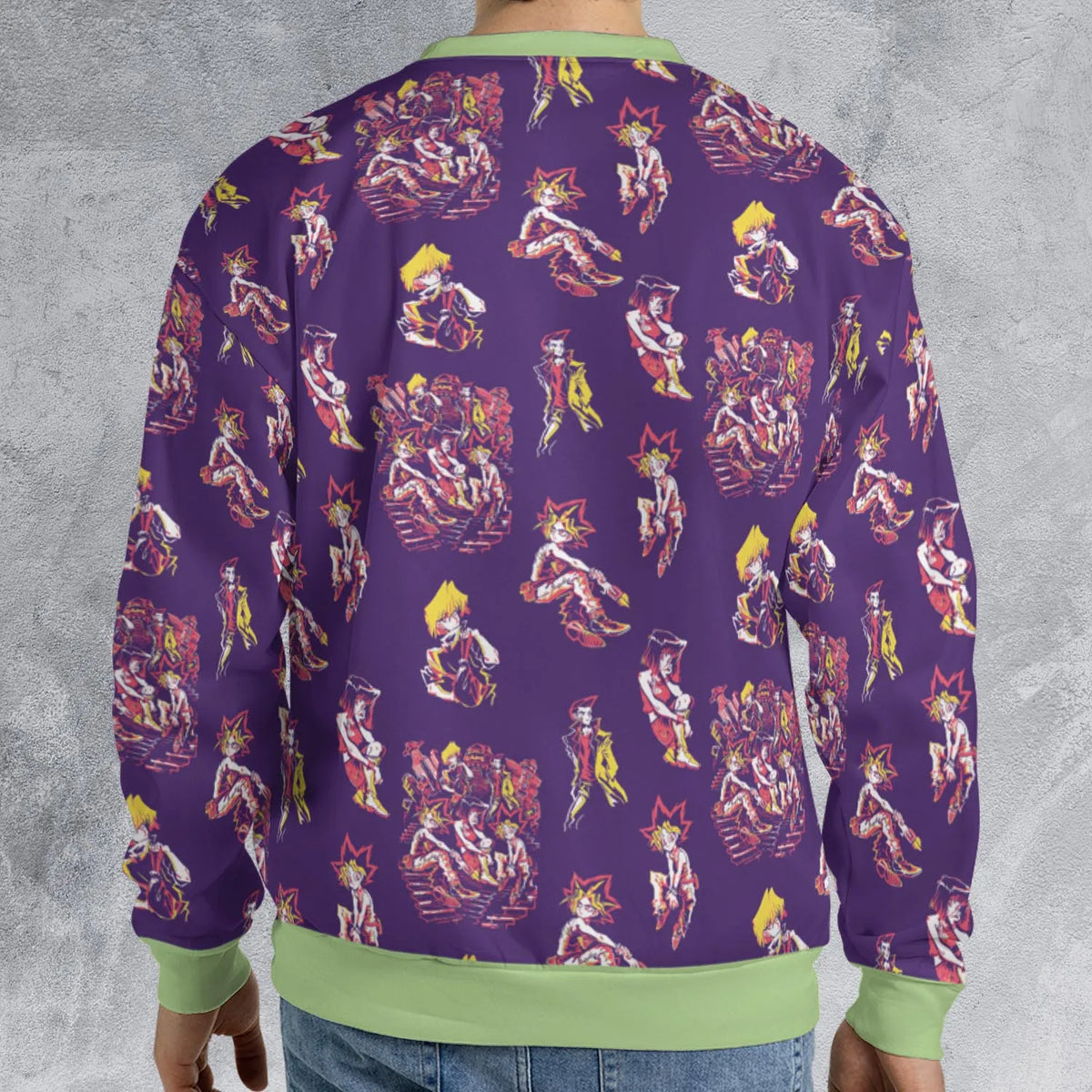 Yu Gi Oh Characters Patterns All-over Print Sweatshirt