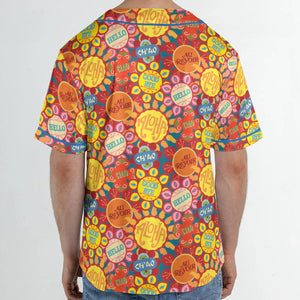 It's a Small World Flowers Unisex Baseball Jersey