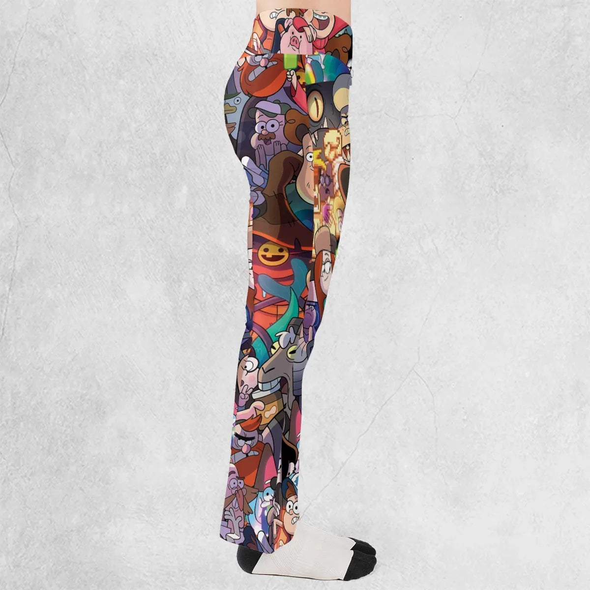 Gravity Falls Characters Pattern Flare Leggings