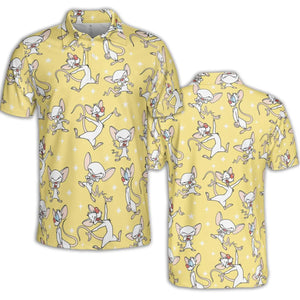 Lab Style Pinky and the Brain AOP Men/Women Polo Shirt