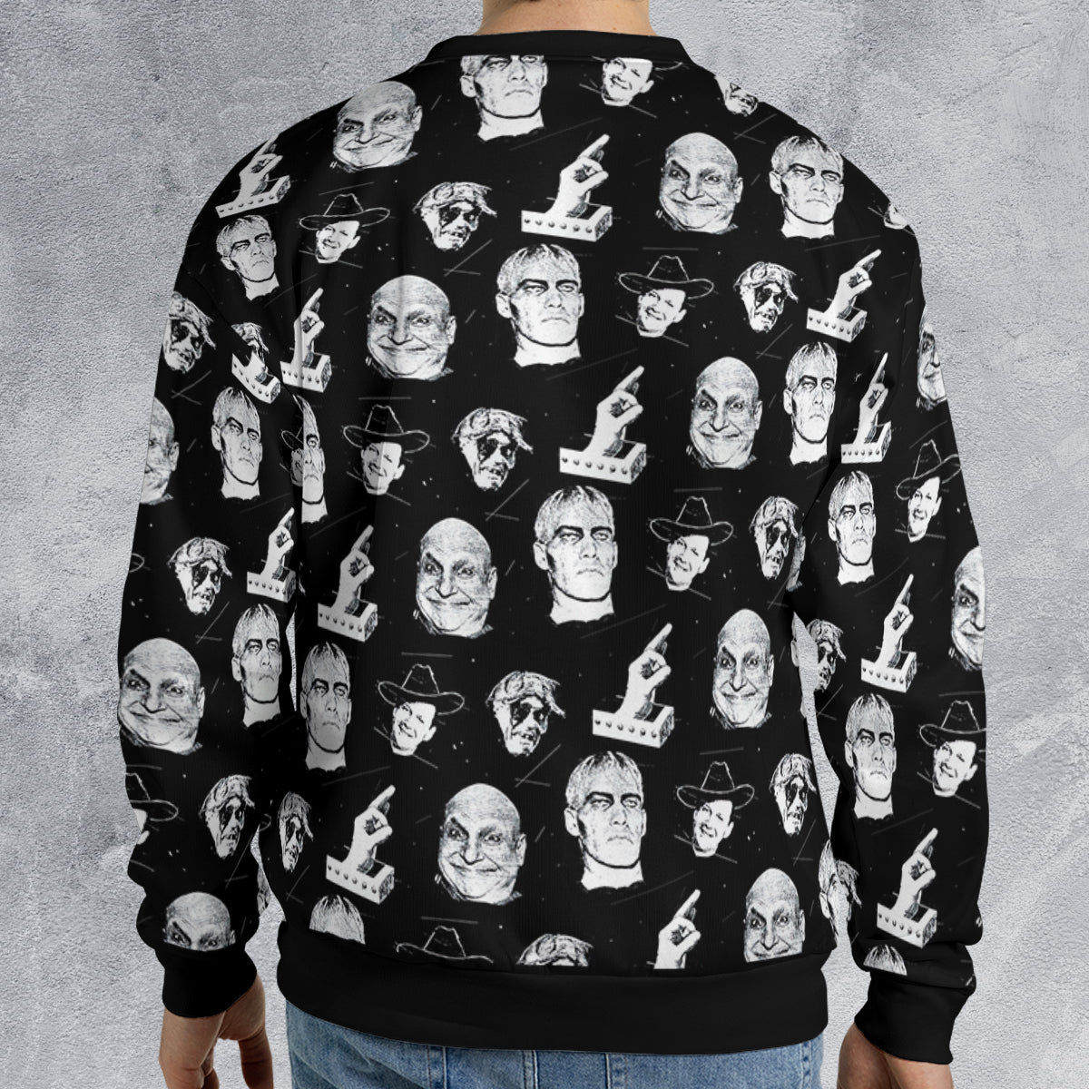 TV Stars Of The Addams Family All-over Print Sweatshirt