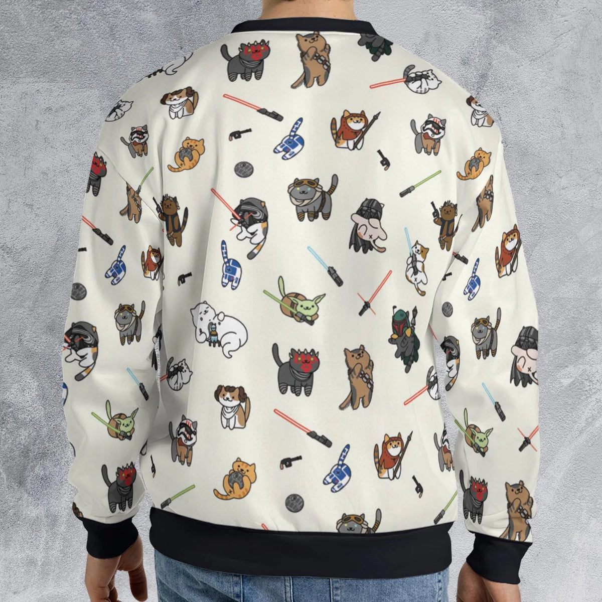Star Wars Characters as Cats All-over Print Sweatshirt