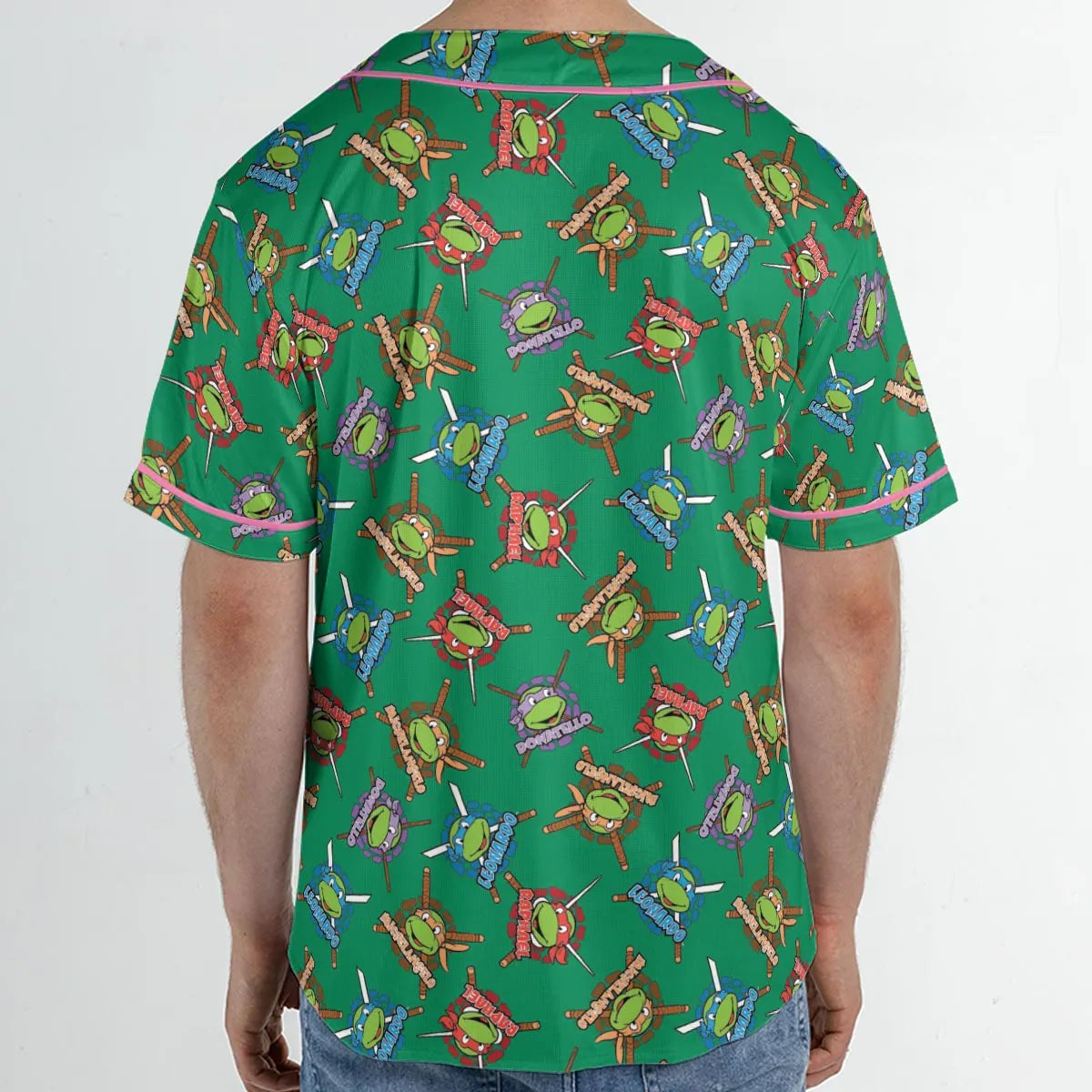 TMNT Characters Pattern Unisex Baseball Jersey