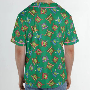 TMNT Characters Pattern Unisex Baseball Jersey