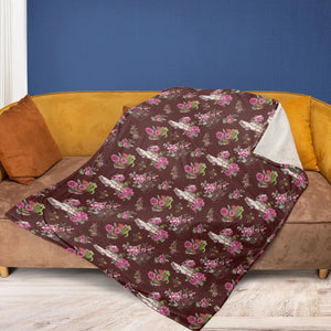 Slimer Ecto-1 Proton Pack Floral Ghostbusters Fleece Blanket
