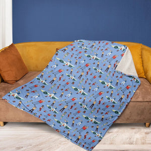 Speed Racer Characters Pattern Fleece Blanket