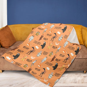 Cuss You Are Fantastic Mr. Fox Fleece Blanket