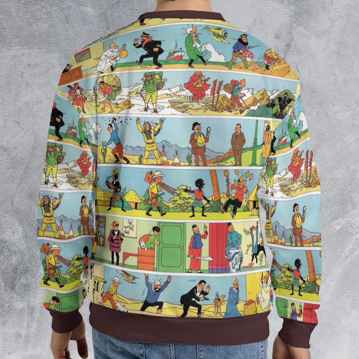 The Story Of Tintin All-over Print Sweatshirt