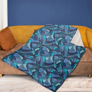 Stained Glass Monster RPG Fleece Blanket