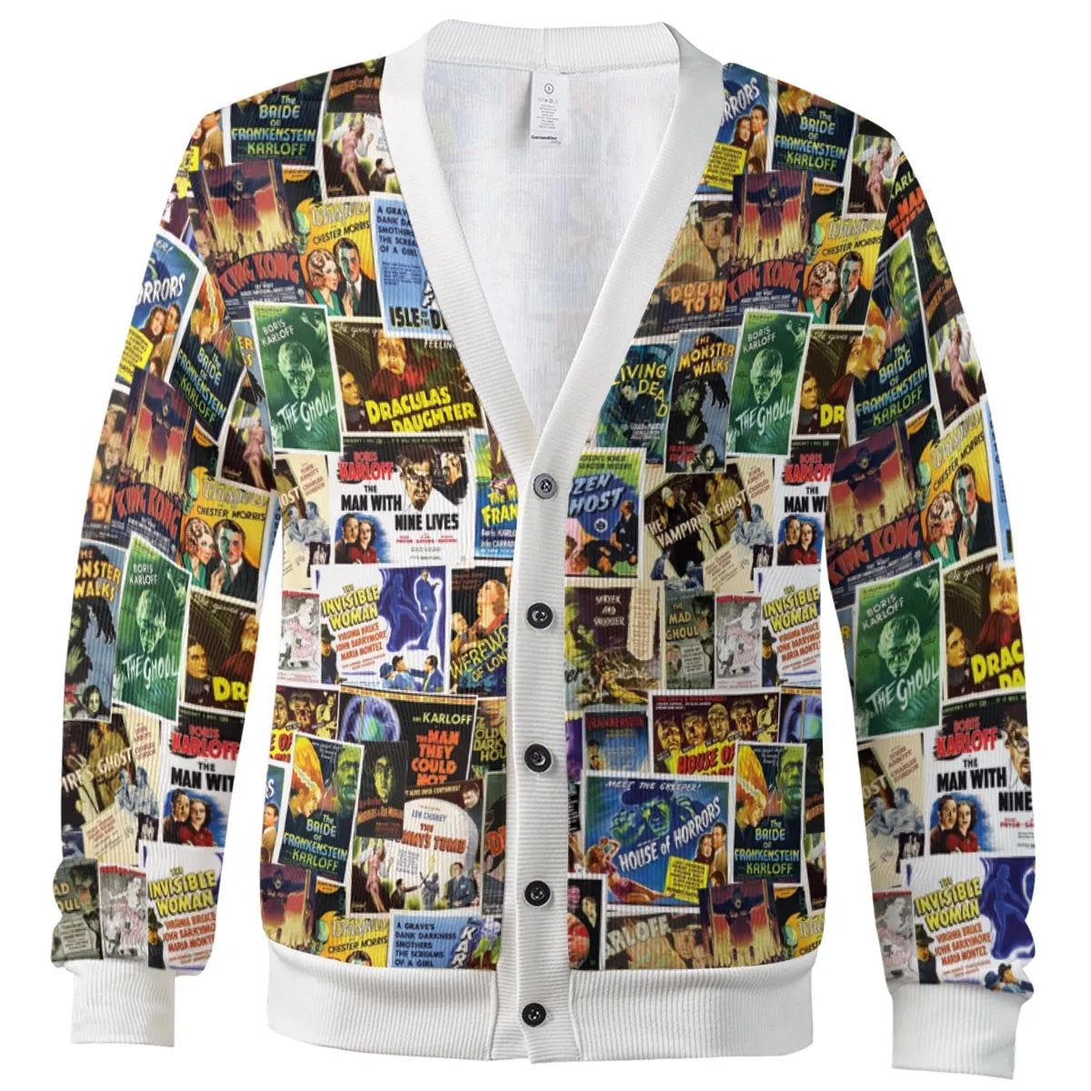 Vintage Horror Movies Cardigan