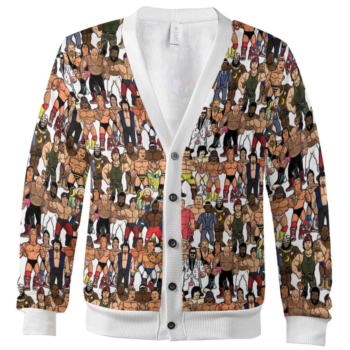 85-86 Wrestling Roster - Wrestling Cardigan