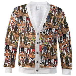 85-86 Wrestling Roster - Wrestling Cardigan