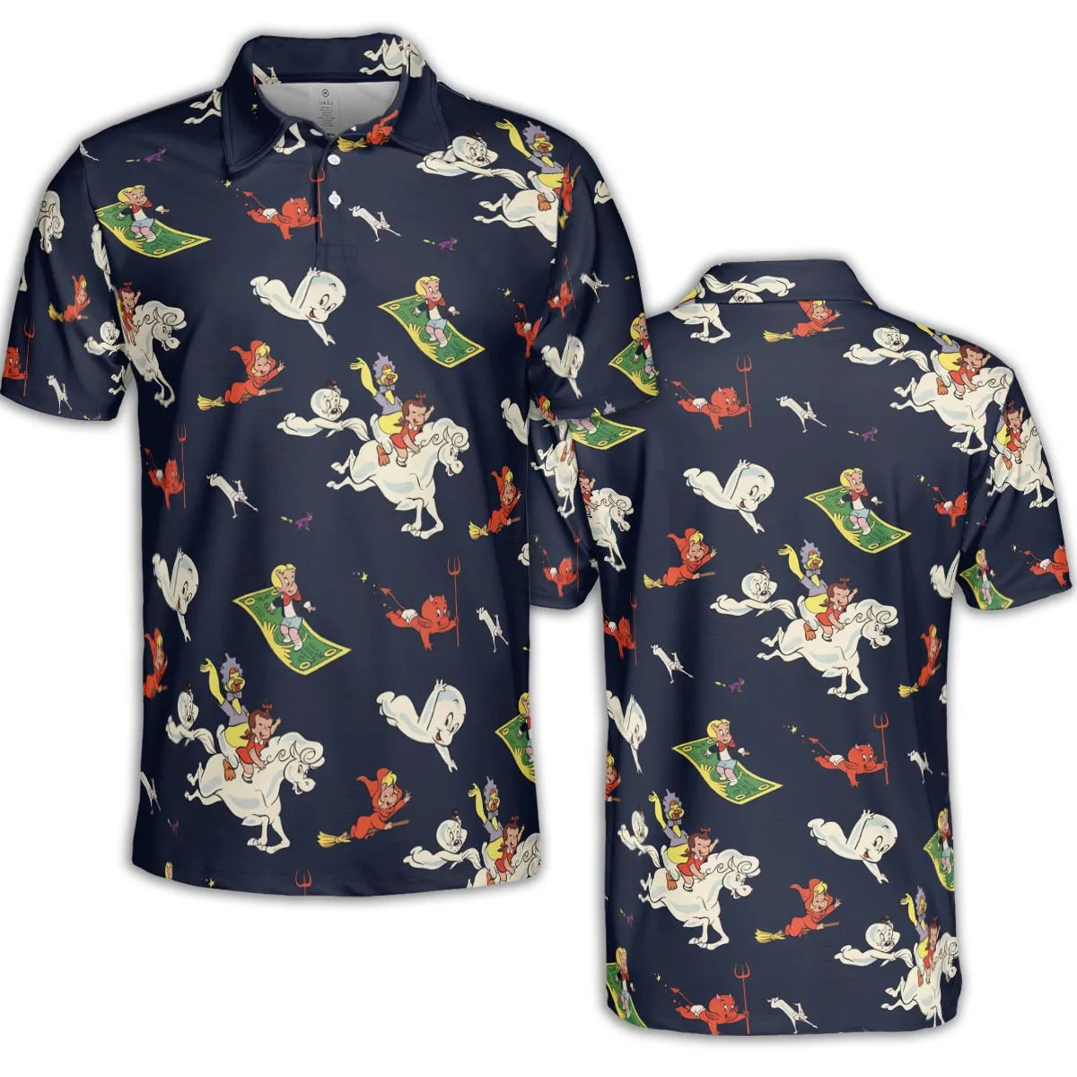 Casper Richie Rich Harvey Comic Characters AOP Men/Women Polo Shirt