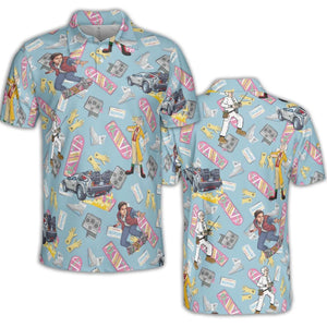 Marty McFly Dr. Emmett Brown Back To The Future AOP Men/Women Polo Shirt