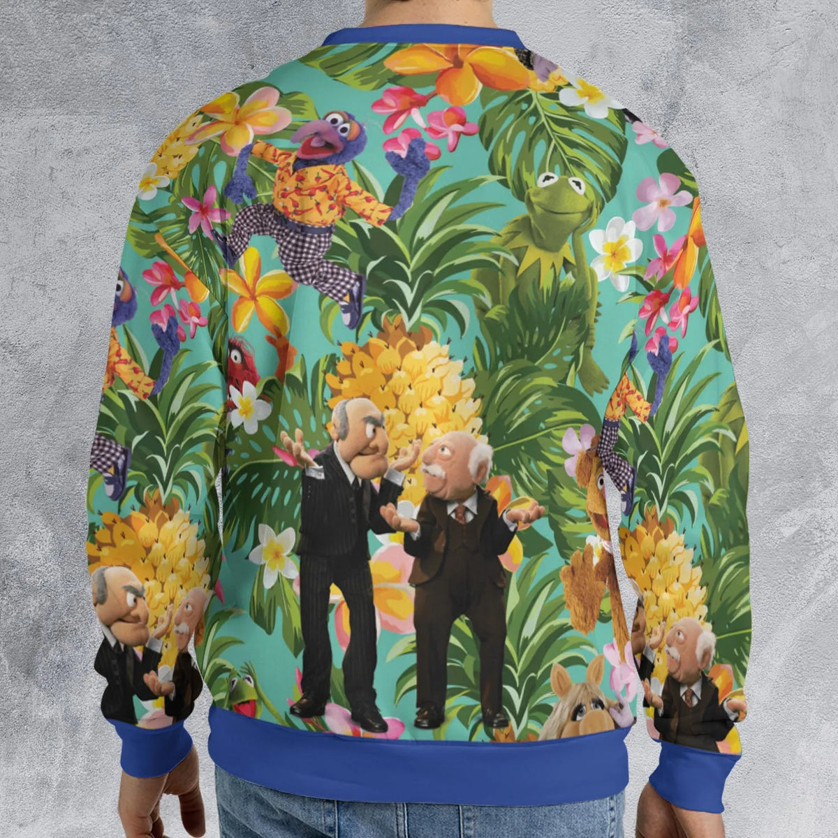Statler And Waldorf Muppets Tropical All-over Print Sweatshirt